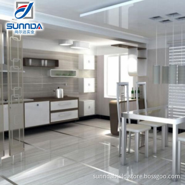 white crystal line stone double loading polished porcelain tile, wear resistant flooring tiles, polished ceramic tile 600x600